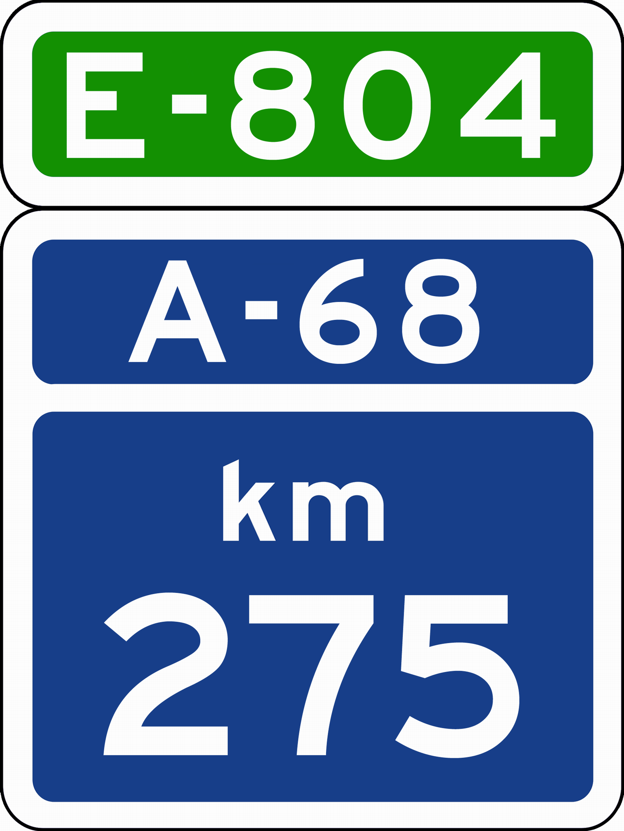 S-571 Hito kilométrico en autopista y autovía que, además, forma parte de un itinerario europeo